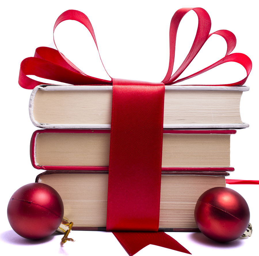 Gift wrapped books for Christmas